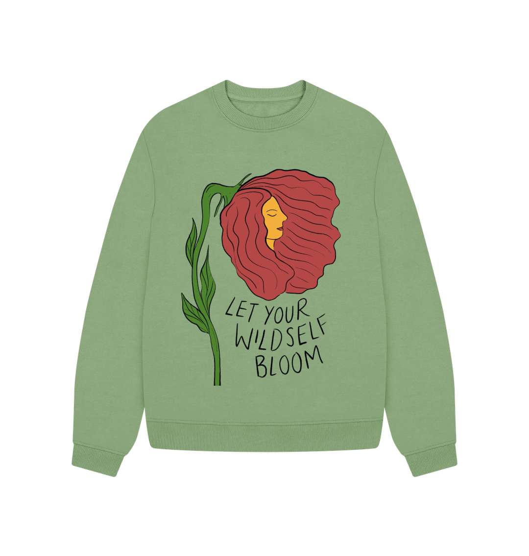 Sage 'Bloom' - Oversize Sweatshirt