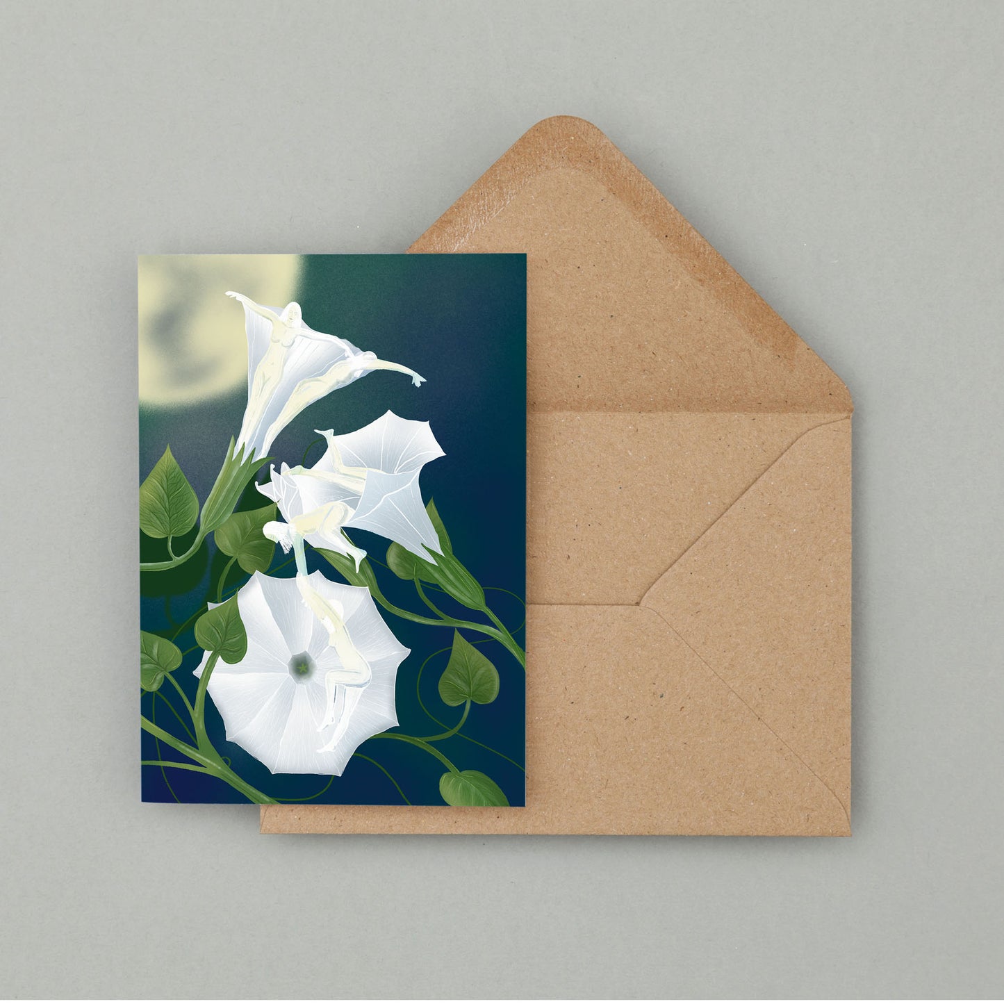 Wild Women of the Flowers - Moonflowers - Greeting card