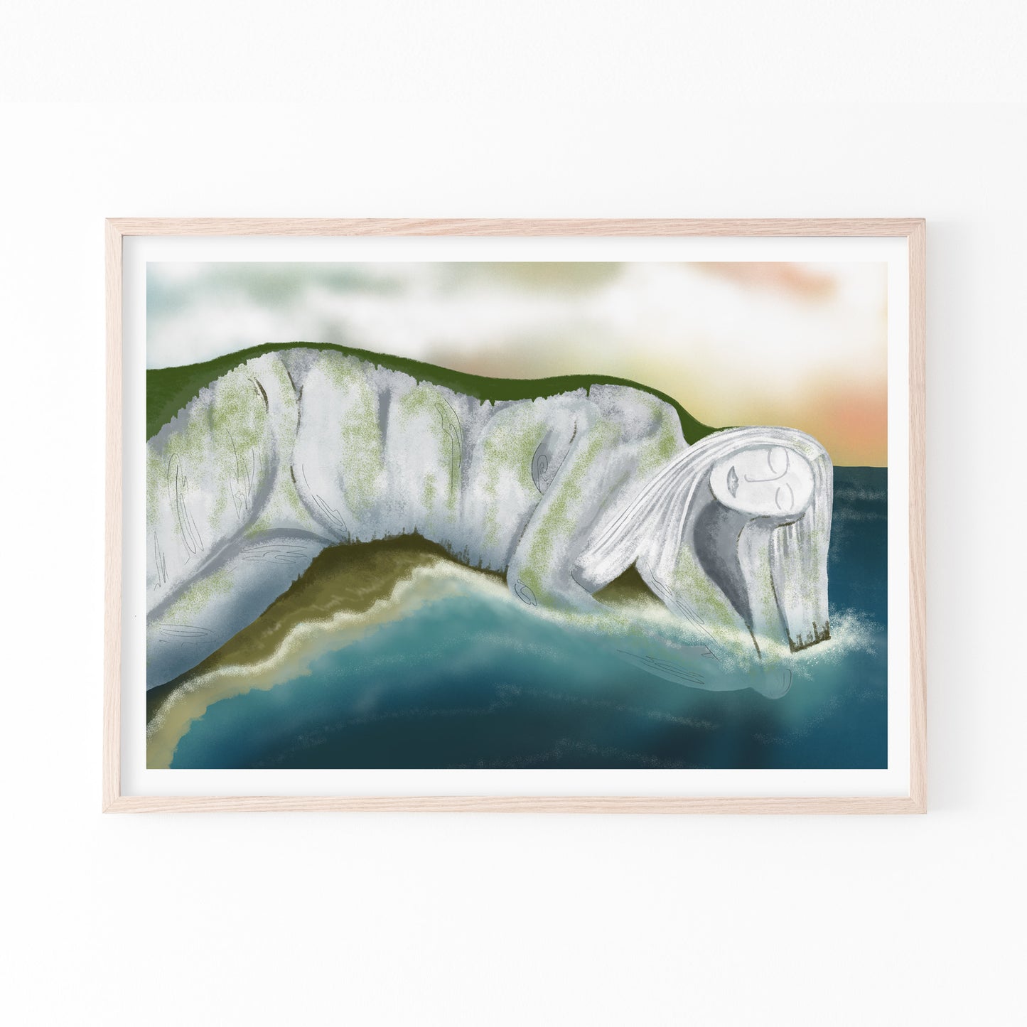 Wild Woman of the Cliff Print