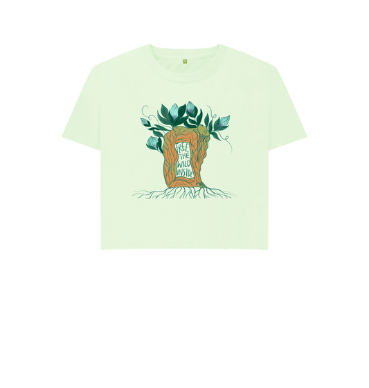 Pastel Green 'Wild Inside' - Boxy Tee